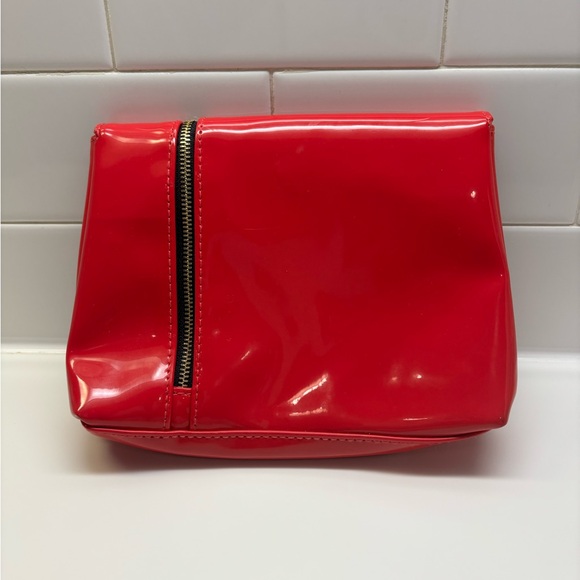 Yves Saint Laurent Red Patent Cosmetic Bag - Picture 2 of 5
